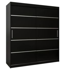 VICENZA 2 Door Sliding Wardrobe Black - 180cm