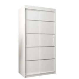 VICENZA 2 Door Sliding Wardrobe White - 100cm
