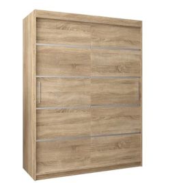 VICENZA 2 Door Sliding Wardrobe Light Oak - 150cm