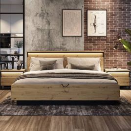 Syrenyx Ottoman Bed in King Size - Oak Artisan