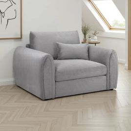 ANDREW Velvet Armchair - Grey