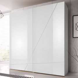 FANTOM 2 Door Sliding Wardrobe White - 200cm