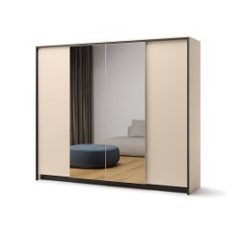 LINNA 4 Door Mirrored Wardrobe - 251cm
