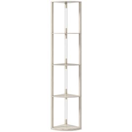 HERON Corner Floor Lamp for Living Room Bedroom Oak