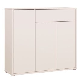 SOLARA Shoe Cabinet with 3 Push to Open Doors and 1 Drawer - Sand