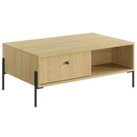 Raven Winx Coffee Table with 2 Drawers - Scandi Oak