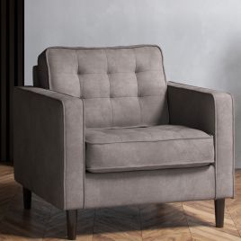 DREXTON Fabric Armchair - Pewter