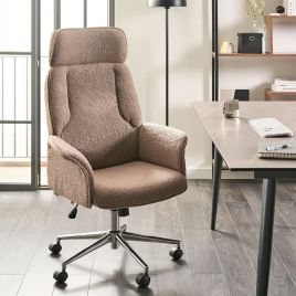 HARVELLE Boucle Office Chair - Brown