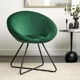 Velvet Accent Chair Green FLOBY II