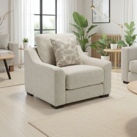 BRAMFORD Fabric Armchair - Beige