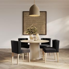 SHEA Linen Dining Chair - Anthracite