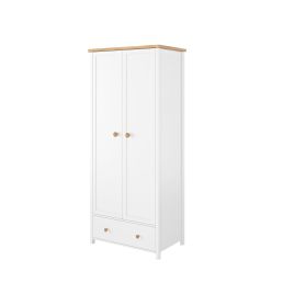 TALE II 2 Door Wardrobe White Matt - 85cm