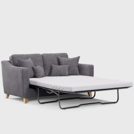 2 Seater Sofa Bed - KRISTY Fabric - Dark Grey