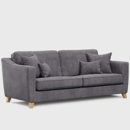 4 Seater Sofa - KRISTY Fabric - Dark Grey