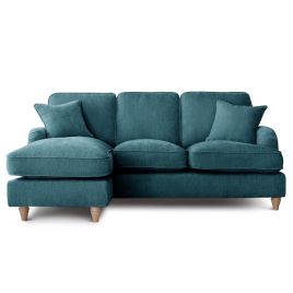 Corner Sofa - COCOON Fabric 3 Seater Right Hand Facing - Emerald