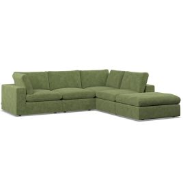 Corner Sofa - OBLAK Fabric 4 Seater Left Hand Facing - Verde