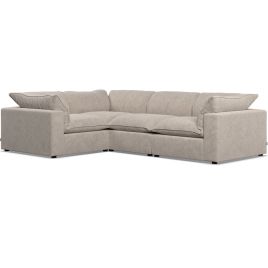 Corner Sofa - PUEBLA Fabric 3 Seater Right Hand Facing Fossil