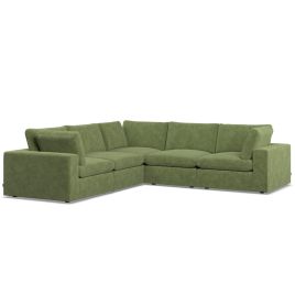 Corner Sofa - OBLAK Fabric 4 Seater Right Hand Facing Verde