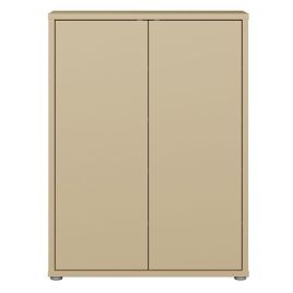 SOLARA Shoe Cabinet with 2 Push to Open Doors - Yellow