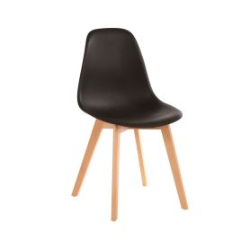 Stockholm Black Chair With Beech Wood Legs