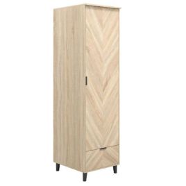 STONEHAVEN 1 Door Wardrobe Oak Finish - 50cm