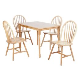 Giselle Gray Set of 4 Chairs - Natural