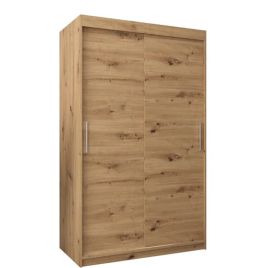 TIVERTON 2 Door Sliding Wardrobe Medium Oak - 120cm