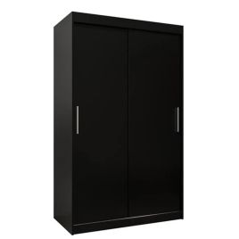 TIVERTON 2 Door Sliding Wardrobe Black - 120cm