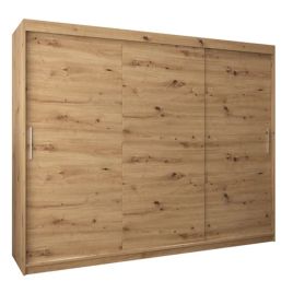 TIVERTON 3 Door Sliding Wardrobe Medium Oak - 250cm