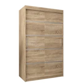 VICENZA 2 Door Sliding Wardrobe Light Oak - 120cm