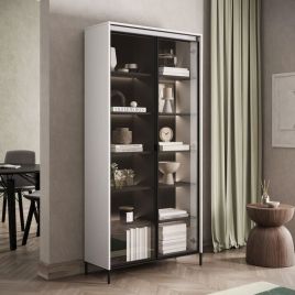Scribble Spex Tall Display Cabinet - White Matt