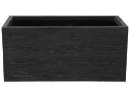 Plant Pot Black Fibre Clay 80 x 37 x 38 cm Indoor Outdoor Rectangular Planter