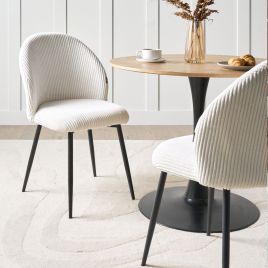 FELCOMBE Dining Chairs - Set of 2 - Off White