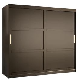 CLIFFORD 2 Door Sliding Wardrobe Black - 200cm
