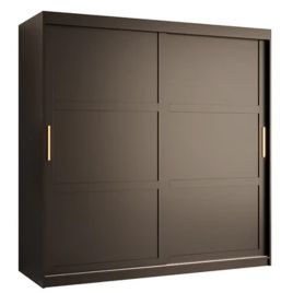 CLIFFORD 2 Door Sliding Wardrobe Black - 180cm