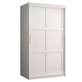 CLIFFORD 2 Door Sliding Wardrobe White - 100cm