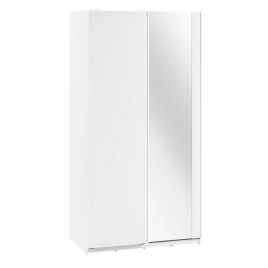 SULLIVAN 2 Door Mirrored Sliding Wardrobe White - 120cm