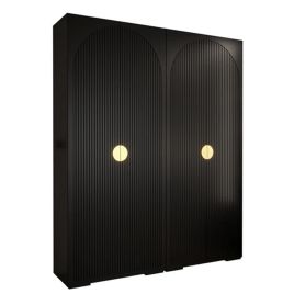 WINCH 4 Door Wardrobe Black - 200cm