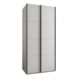 BRADLEY 2 Door Sliding Wardrobe White - 100cm