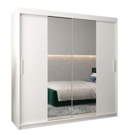 TIVERTON II 2 Door Mirrored Sliding Wardrobe White - 200cm