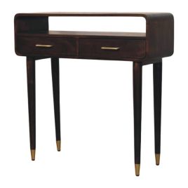 AVEL Wooden Console Table with 2 Drawers - Dark Oak
