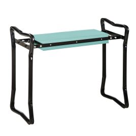 2-in-1 Garden Patio Seat Kneeling Pad Support Bench Foldable Knee Protector - Green