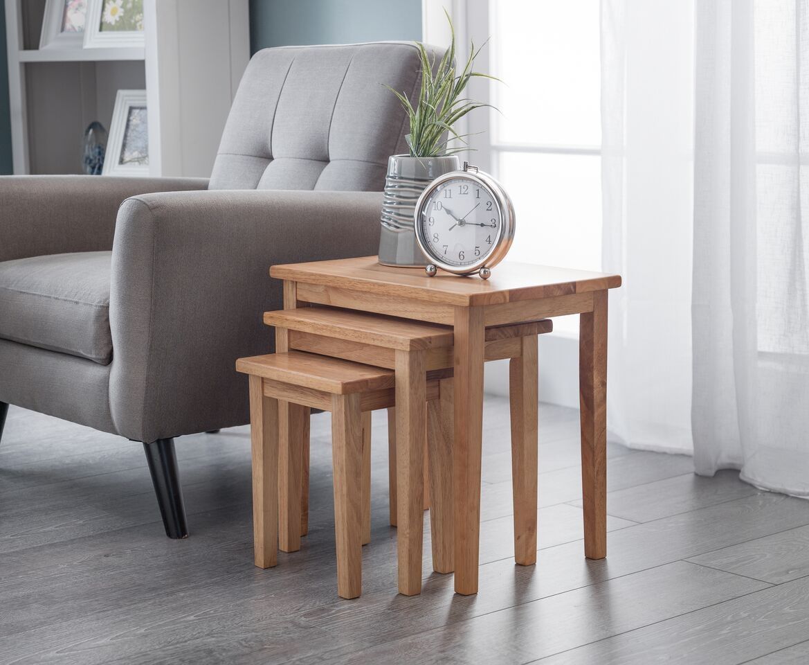 Cleo 3PC Nest of Tables Range - Oak