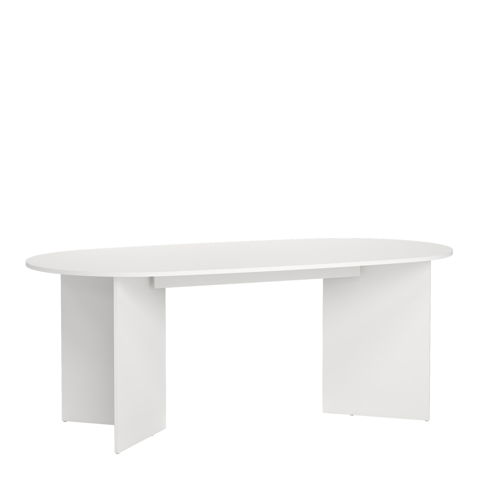 KINFOLK Oval Shape Large Dining Table - White