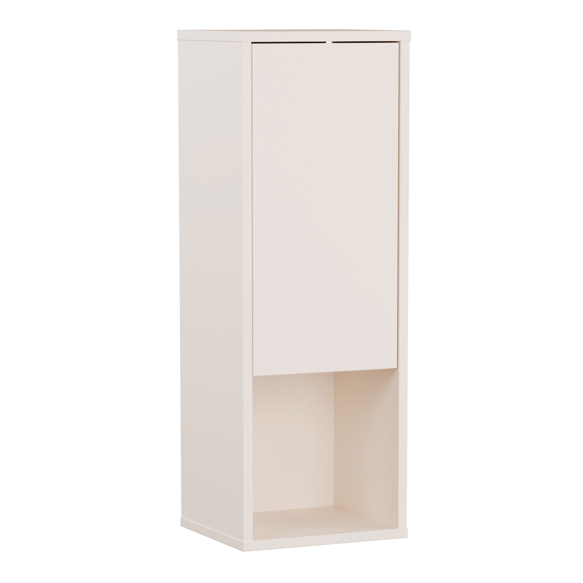 AVELINE Narrow Display Cabinet Cupboard with 1 Push to Open Door - Sand