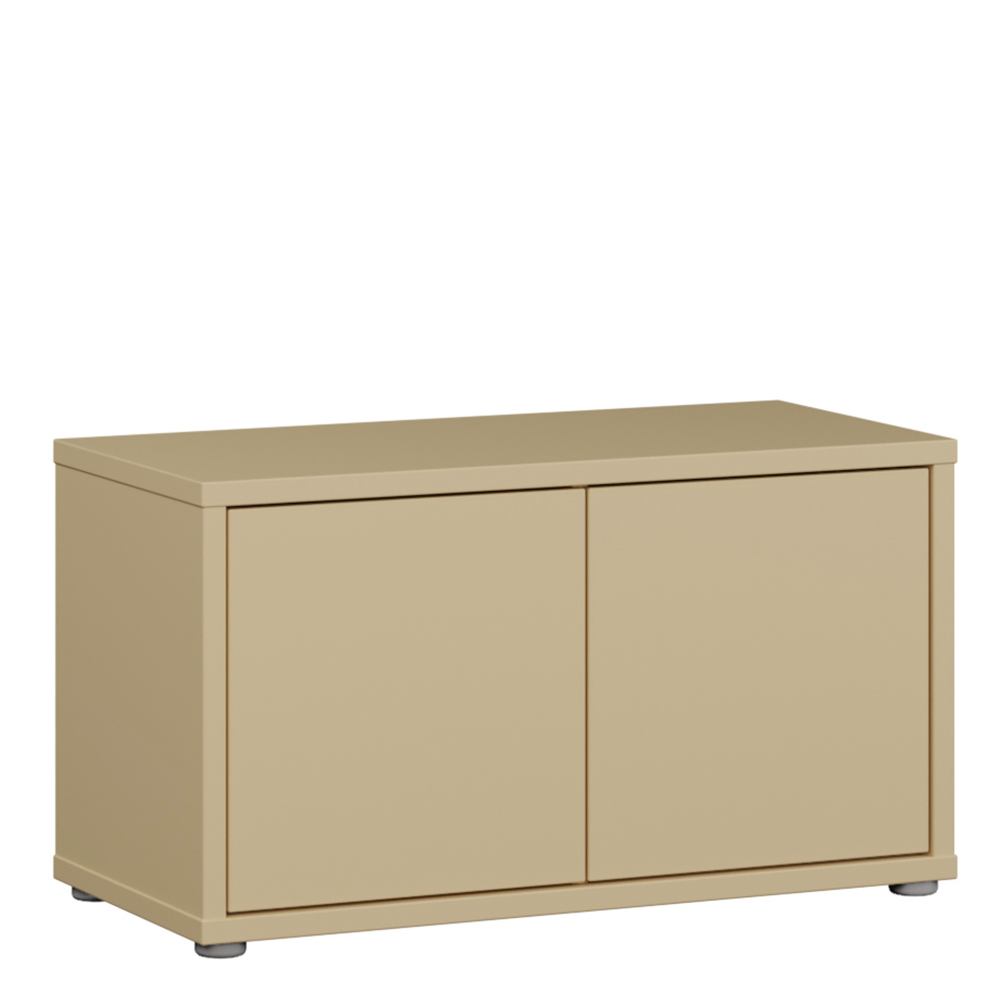 AVELINE Shoe Storage Bench with 2 Push to Open Doors - Butter Yellow