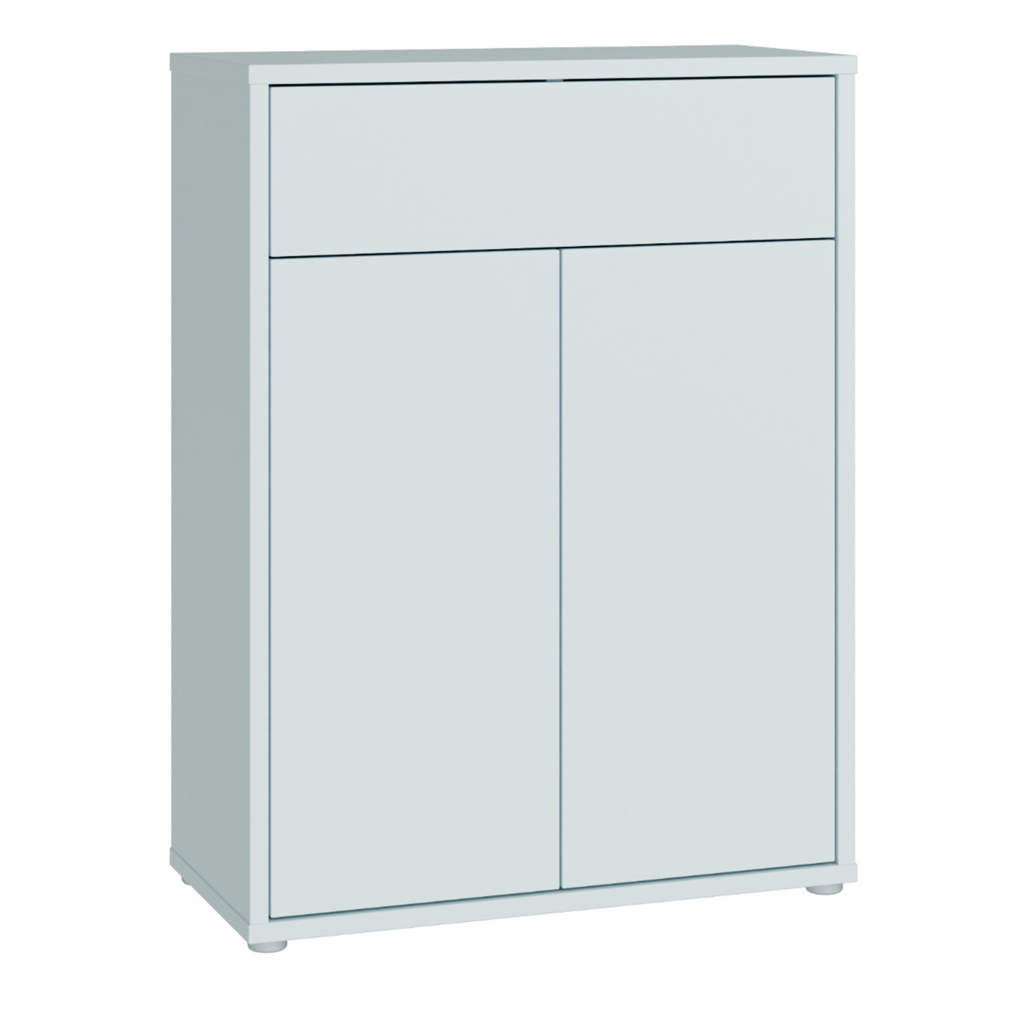 AVELINE Shoe Cabinet with 2 Doors and 1 Drawer Push to Open - Light Grey