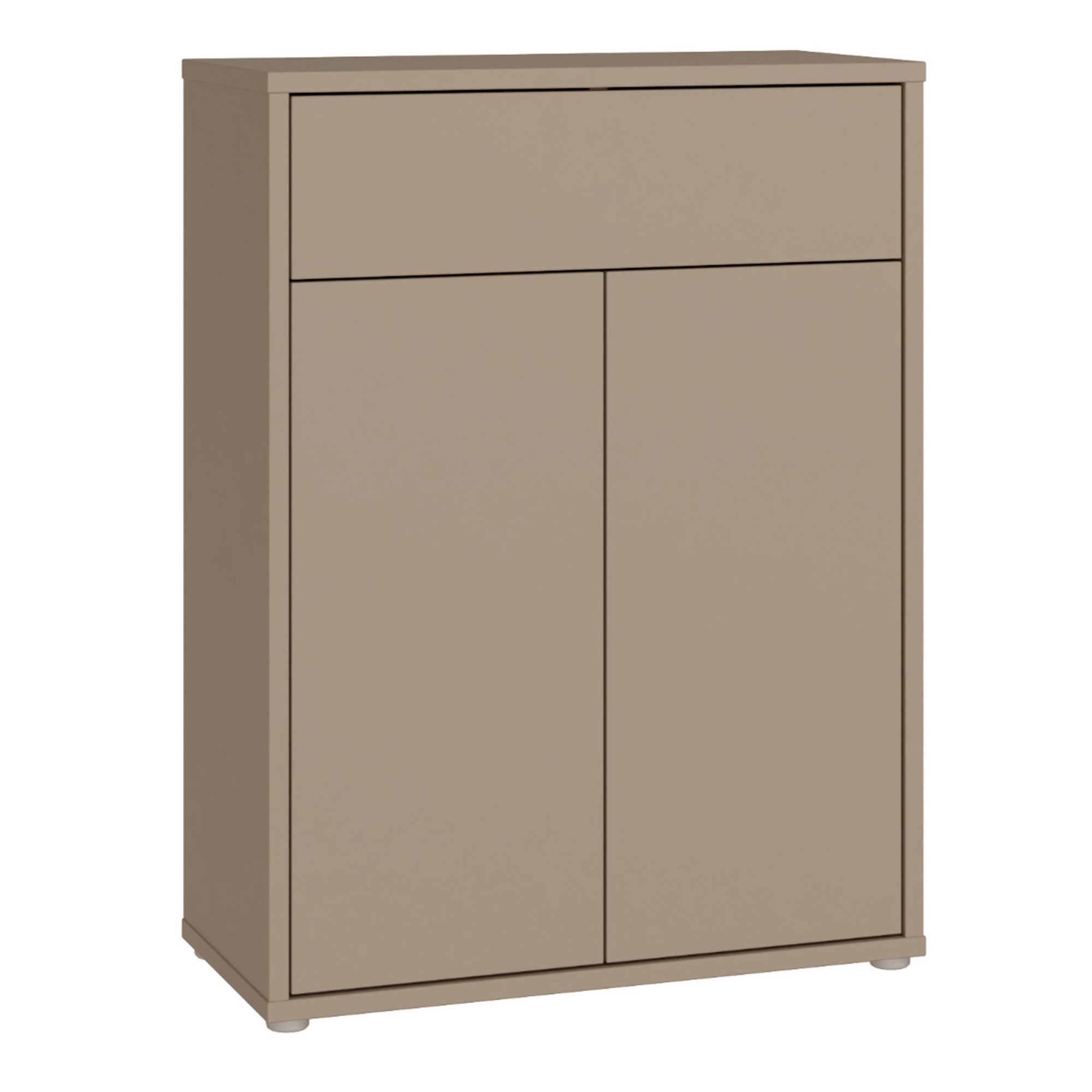 AVELINE Compact Shoe Cabinet with 2 Doors and 1 Drawer Push to Open - Taupe