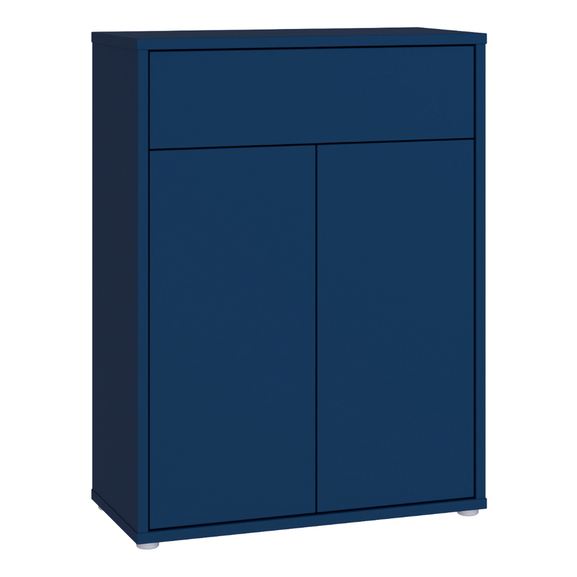 AVELINE Compact Shoe Cabinet with 2 Doors and 1 Drawer Push to Open - Night Blue