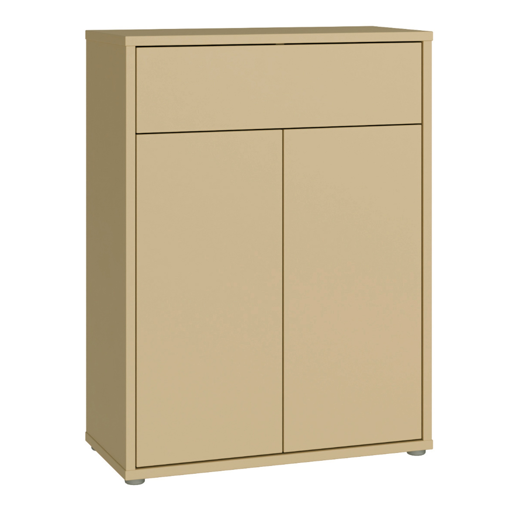 AVELINE Compact Shoe Cabinet with 2 Doors and 1 Drawer Push to Open - Butter Yellow